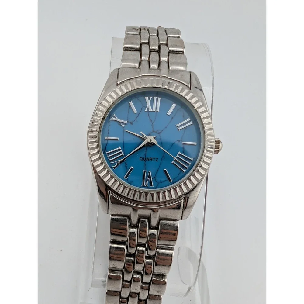 Women's Quartz Watch 28mm Case Faux Marble Dial 7.25
